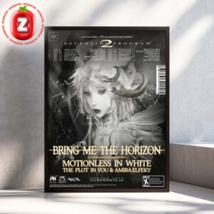 Bring Me The Horizon Tour Poster At Multiple Arenas In North America On Spring 2026 Home Decor Poster Canvas