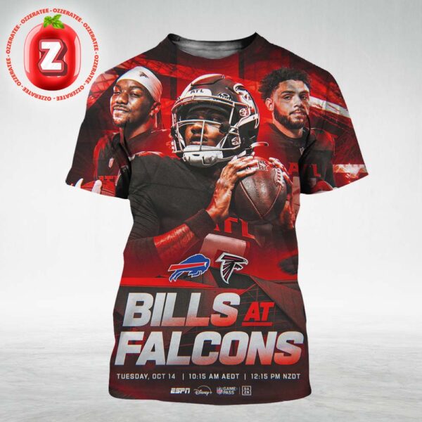 Buffalo Bills Vs Atlanta Falcons NFL Week 7 2025 Mercedes Benz Stadium Prime Time Showdown All Over Print Shirt