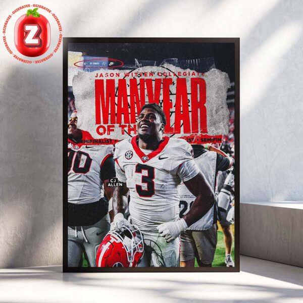 CJ Allen Award Poster At Jason Witten Collegiate Ceremony In Georgia On November 2025 College Football Home Decor Poster Canvas