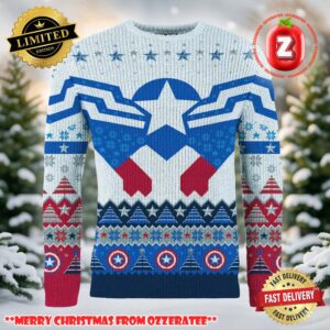 Captain America New And Improved Sam Wilson Ugly Christmas Sweater 2025