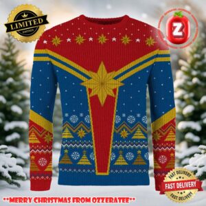 Captain Marvel Festive Is A Good Look For You Ugly Christmas Sweater 2025
