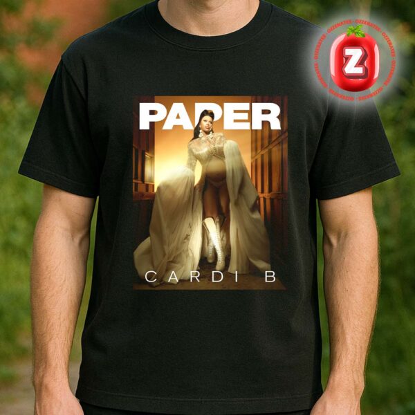 Cardi B Paper Magazine Cover 2025 Golden Goddess Edition Unisex T-Shirt