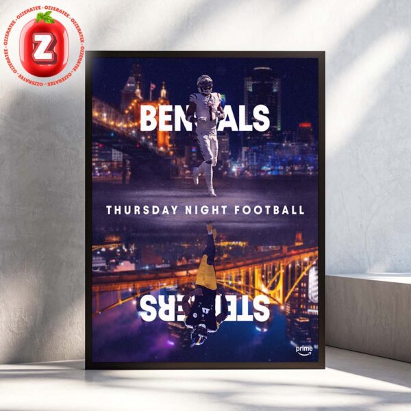 Cincinnati Bengals Vs Pittsburgh Steelers Poster At Thursday Night Football In Cincinnati On November 2025 NFL Rivalry Artwork Home Decor Poster Canvas