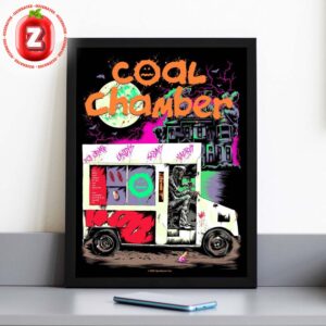 Coal Chamber Horror Ice Cream Truck Poster 2025 Dark Gothic Metal Artwork By Josh Beamish Home Decor Poster Canvas