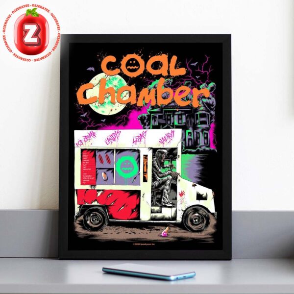 Coal Chamber Horror Ice Cream Truck Poster 2025 Dark Gothic Metal Artwork By Josh Beamish Home Decor Poster Canvas