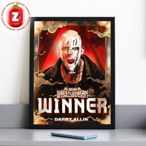 Darby Allin Winner Poster AEW WrestleDream 2025 – I Quit Match Victory Art Print – Pro Wrestling Fan Art Home Decor Poster Canvas