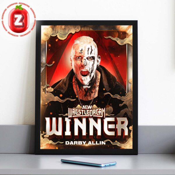 Darby Allin Winner Poster AEW WrestleDream 2025 – I Quit Match Victory Art Print – Pro Wrestling Fan Art Home Decor Poster Canvas