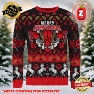 Deadpool 2025 Merry Chimichanga Ugly Christmas Sweater Preorder