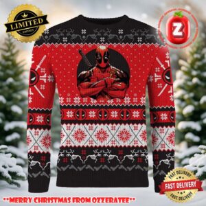 Deadpool Once Upon A Deadpool Ugly Christmas Sweater 2025