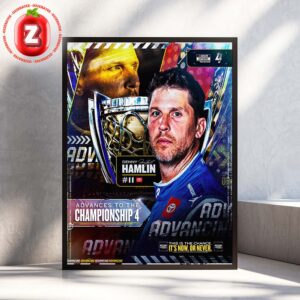Denny Hamlin Advances To The Championship 4 2025 NASCAR Cup Series Racing Artwork Home Decor Poster Canvas