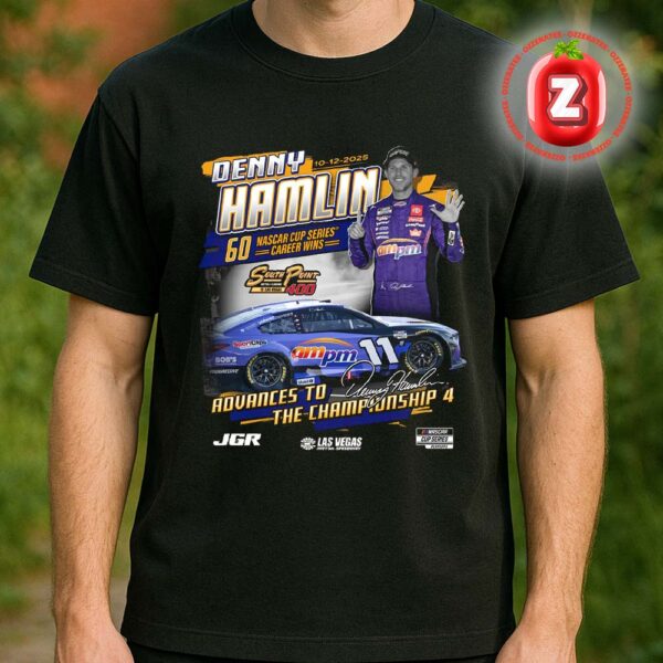 Denny Hamlin Checkered Flag Sports 2025 South Point 400 Race Winner Unisex T-Shirt