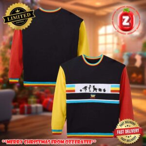 Disney Pixar Toy Story 2025 Color Block Crewneck Sweatshirt Retro Characters Pullover Unisex Gift
