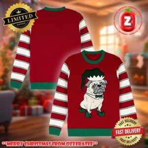 Dressed To Impress Pug Santa Claus 2025 Gift Ugly Christmas Sweater