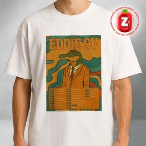 Eddie 9V 2026 Tour Poster Blues Gator Artwork Unisex T-Shirt Eddie 9V 2026 Tour Poster Blues Gator Artwork Unisex T-Shirt