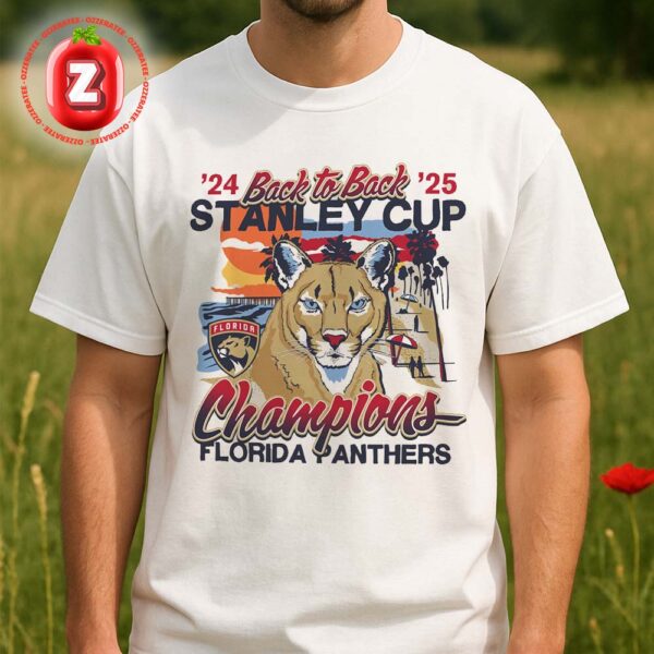 Florida Panthers Back-to-Back Florida Sunset Franklin NHL 2025 Season Unisex T-Shirt