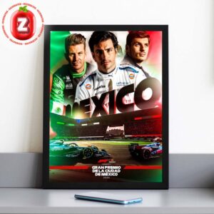 Formula 1 Mexico Grand Prix 2025 Poster At Autódromo Hermanos Rodríguez In Mexico City F1 Racing Event Artwork Home Decor Poster Canvas