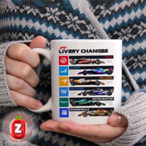 Formula 1 United States Grand Prix 2025 Livery Changes Showcase Coffee Ceramic Mug