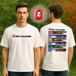 Formula 1 United States Grand Prix 2025 Livery Changes Showcase Two Sides Unisex T-Shirt