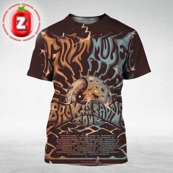 Gov’t Mule Tour Dates Poster Back In The Saddle Tour Across North America Fall 2025 Psychedelic Cosmic Artwork All Over Print Shirt