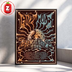 Gov’t Mule Tour Dates Poster Back In The Saddle Tour Across North America Fall 2025 Psychedelic Cosmic Artwork Home Decor Poster Canvas