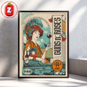 Guns N Roses Concert Poster At Parque Estadio Nacional In Santiago Chile On October 14 2025 Home Decor Poster Canvas