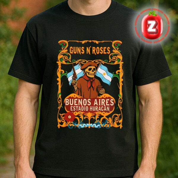 Guns N Roses Live Show Music Cocnert At Estadio Huracán In Buenos Aires Argentina On October 17 2025 Unisex T-Shirt