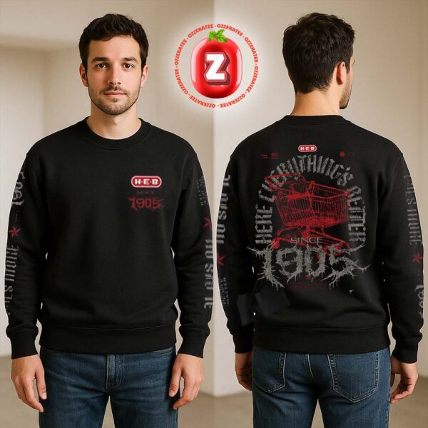 HEB x Connor Dwyer 2025 Metal Tee Limited Edition Collab Supporting Health Alliance For Austin Musicians HAAM Sweatshirt
