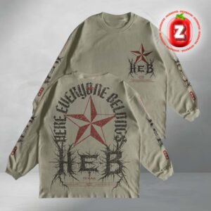 HEB x Connor Dwyer Red Star Texas Metal Long Sleeve Black Edition 2025 For Austin Musicians HAAM