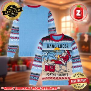 Hang Loose For The Holidays Santa Claus 2025 Ugly Christmas Sweater