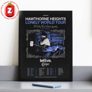 Hawthorne Heights Lonely World Tour Poster At House Of Blues Anaheim In California On March 21 2025 Home Decor Poster Canvas