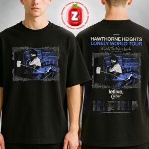 Hawthorne Heights Lonely World Tour Poster At House Of Blues Anaheim In California On March 21 2025 Two Sides Unisex T-Shirt