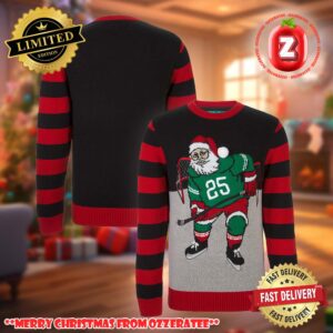 Hockey Santa Claus Gift Ugly Christmas Sweater