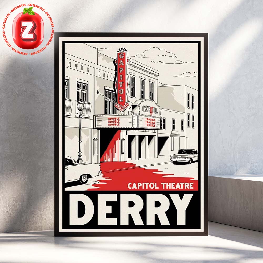 IT Movie Poster At Capitol Theatre In Derry Maine On 2025 Horror Vintage Artwork Home Decor Poster Canvas