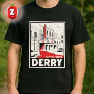IT Movie Poster At Capitol Theatre In Derry Maine On 2025 Horror Vintage Artwork Unisex T-Shirt