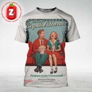 IT Welcome To Derry Movie Poster At Capitol Theater In Derry Maine On 2025 Horror Vintage Artwork All Over Print Shirt