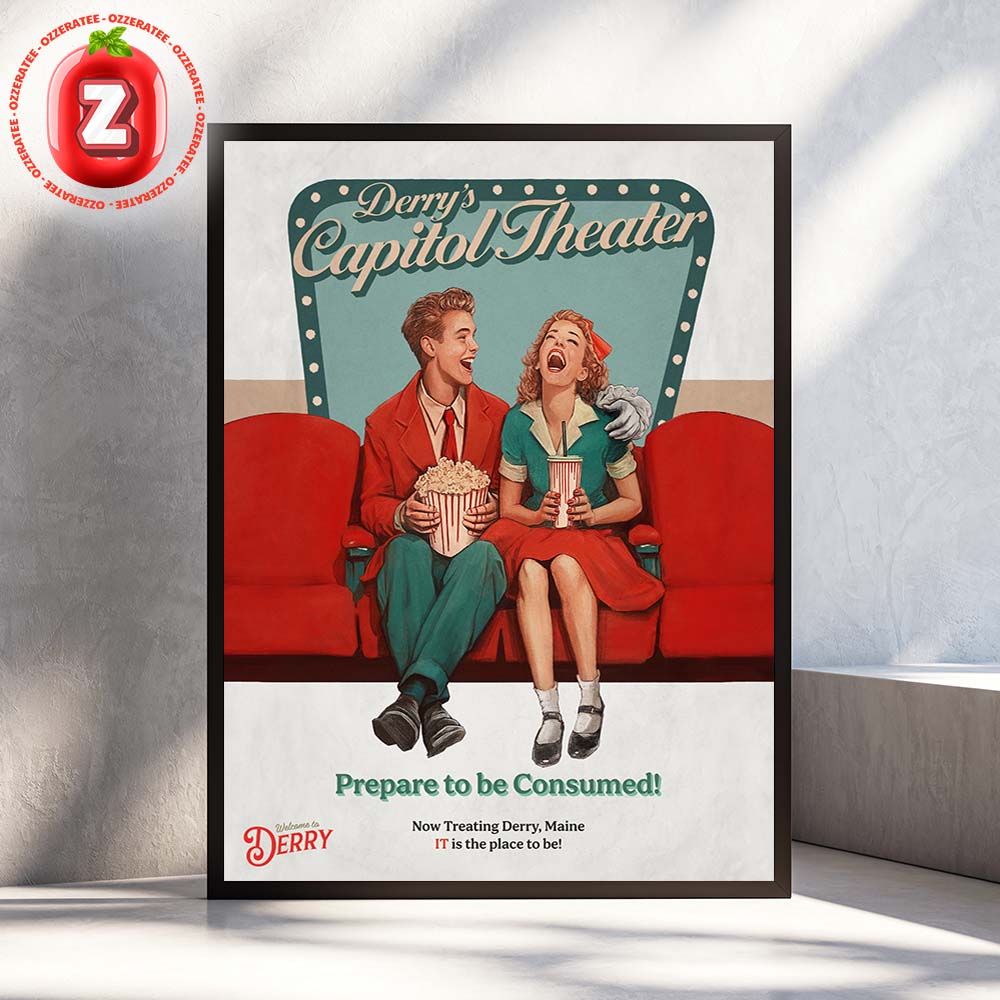 IT Welcome To Derry Movie Poster At Capitol Theater In Derry Maine On 2025 Horror Vintage Artwork Home Decor Poster Canvas