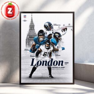 Jacksonville Jaguars vs Los Angeles Rams Matchup Poster At NFL London Games In London On October 2025 Home Decor Poster Canvas
