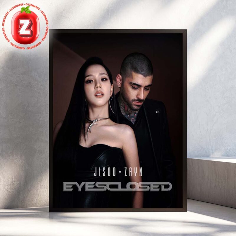Jisoo And Zayn Music Poster At Worldwide Release In Global Cities On 2025 Eyes Closed Album Artwork Home Decor Poster Canvas