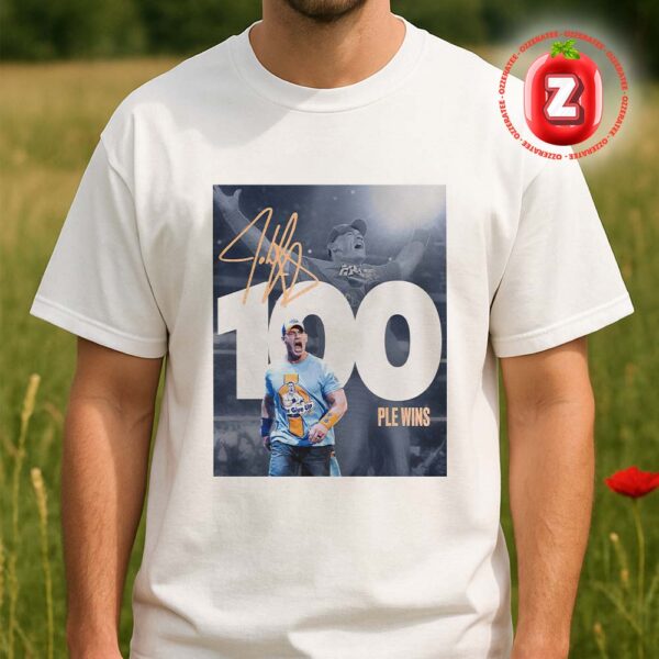 John Cena 100 PLE Wins WWE Milestone Celebration 2025 Wrestling Artwork Unisexx T-Shirt