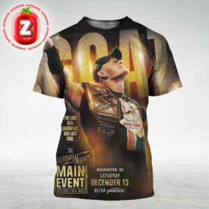 John Cena – Saturday Night’s Main Event In Washington DC On December 13 2025 Final Match Wrestling All Over Print Shirt