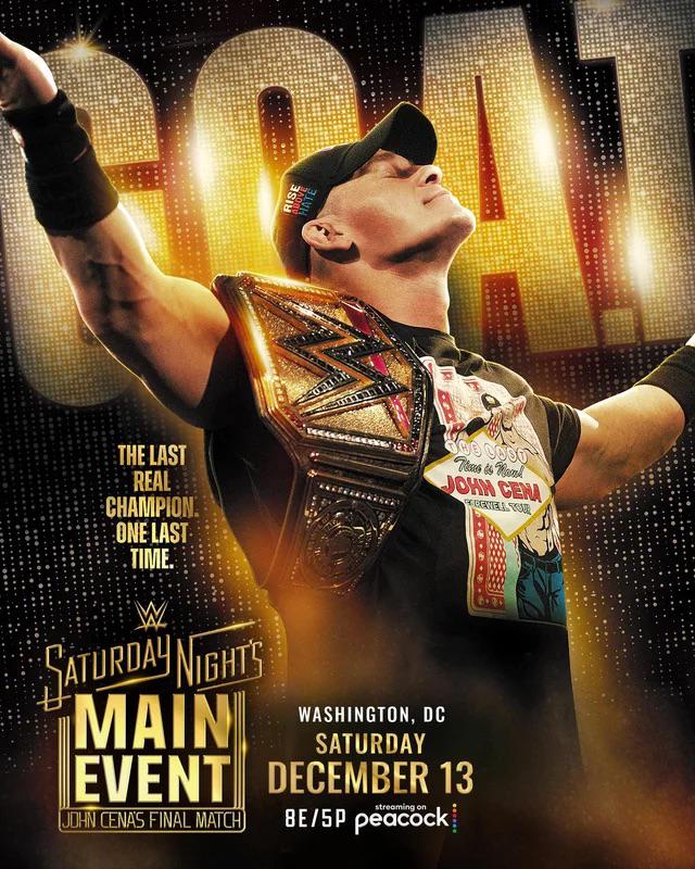 John Cena – Saturday Night’s Main Event In Washington DC On December 13 2025 Final Match Wrestling