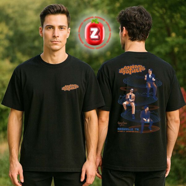 Jonas Brothers Pop-up Show Merch Tee Tour At PM Bridgestone Arena In Nashville TN On October 14 2025 Two Sides Unisex T-Shirt