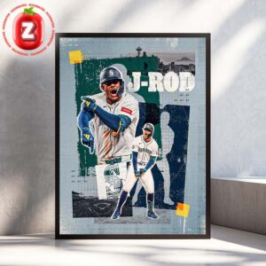 Julio Rodriguez 3 Run Homer Seattle Mariners 2025 MLB Artwork Home Decor Poster Canvas