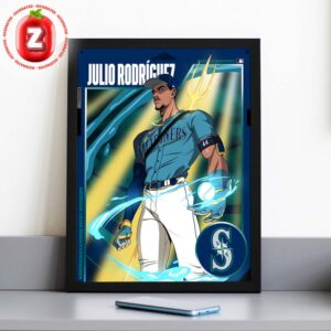 Julio Rodríguez Seattle Mariners Poster 2025 American League West Division Baseball Anime Artwork Home Decor Poster Canvas