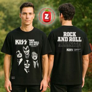 Kiss Rock and Roll All Nite DTK  Dressed To Kill 50th Anniversary Two Sides Unisex T-Shirt