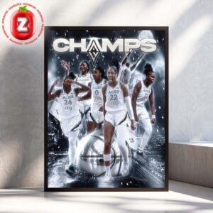 Las Vegas Aces 2025 Champions WNBA Basketball Silver Power Glory Artwork Home Decor Poster Canvas