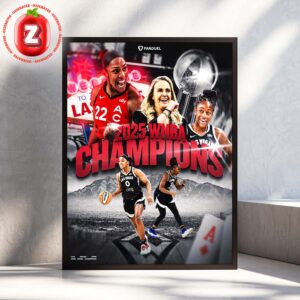 Las Vegas Aces 2025 Champions WNBA Basketball Trophy Celebration Skyline Artwork Home Decor Poster Canvas