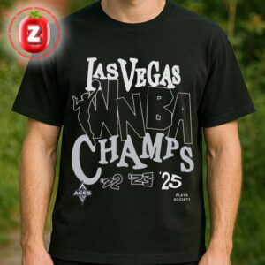 Las Vegas Aces 2025 Champions WNBA Three Times Authentic Unisex T-Shirt