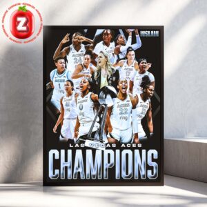 Las Vegas Aces 2025 WNBA Champions Basketball Finals Celebration Team Home Decor Poster Canvas