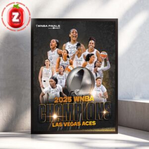 Las Vegas Aces 2025 WNBA Champions Basketball Finals Gold Trophy Celebration Home Decor Poster Canvas
